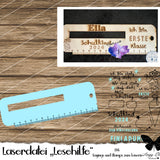 Laser und Plotter.-datei Lesehilfe " Leopold" , Lineal und Lesezeichen 3 in 1.