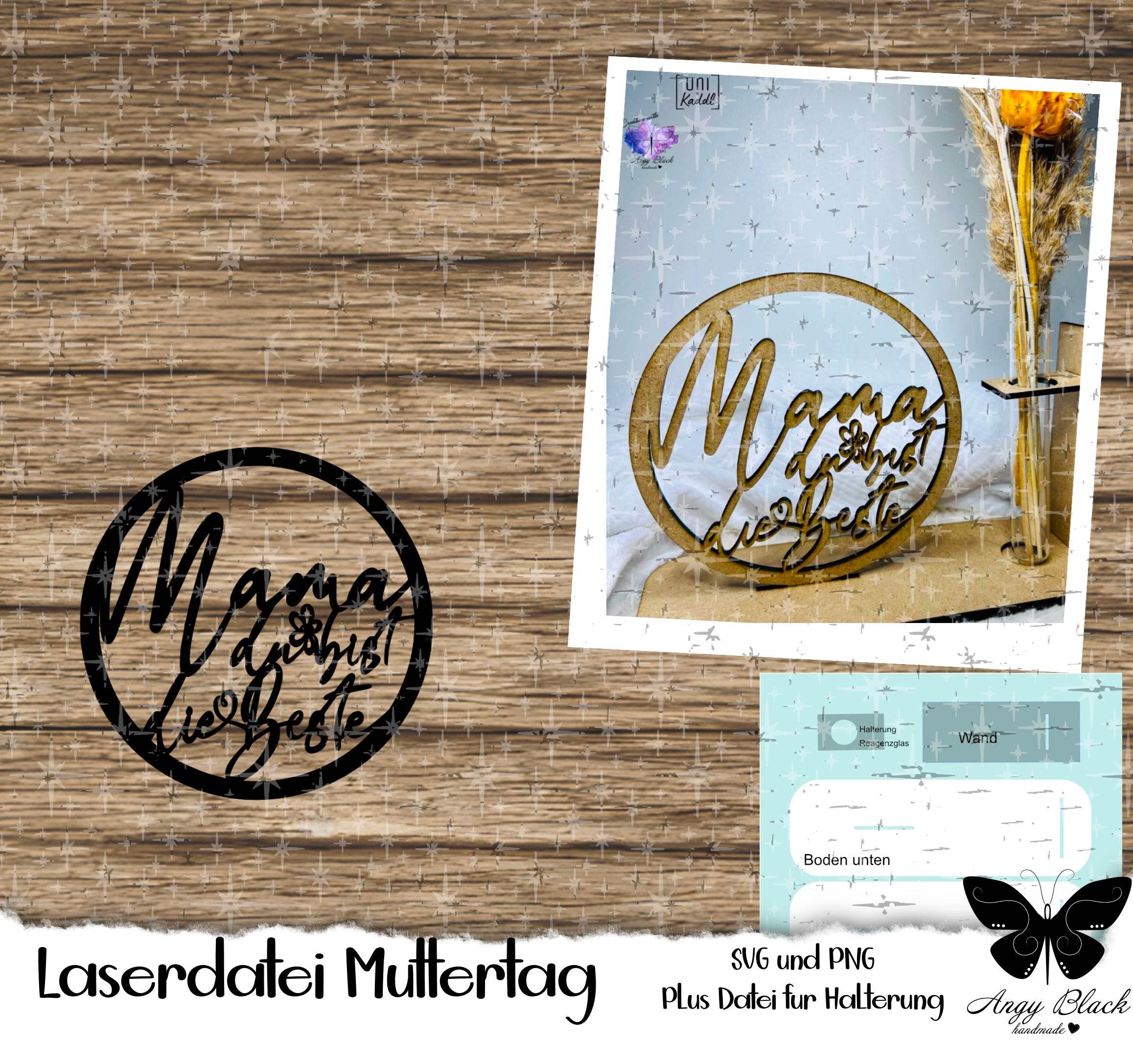 Laser und Plotterdatei zum Muttertag, SVG und PNG - Sewando