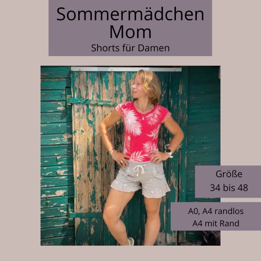 Schnittmuster Sommermädchen Mom A0/A4 Gr. 34 bis 48 - Sewando