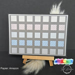 Digipapier-Set #017 (Streifen grau, beige, blau, grün) zum drucken, sublimieren und basteln - Sewando