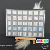 Digipapier-Set #017 (Streifen grau, beige, blau, grün) zum drucken, sublimieren und basteln - Sewando