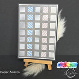 Digipapier-Set #017 (Streifen grau, beige, blau, grün) zum drucken, sublimieren und basteln - Sewando
