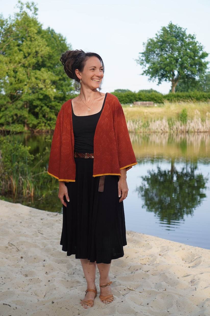 JaKimo Schnittmuster und Nähanleitung für Kimono Jacke Gr. 32-54 - Sewando