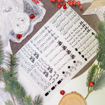 Kerzentattoo PDF Vorlage Weihanchtslieder Kerzenaufkleber - Sewando