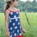 Schnittmuster und Nähanleitung Trägerkleid Lara Gr. 80–164 - Sewando