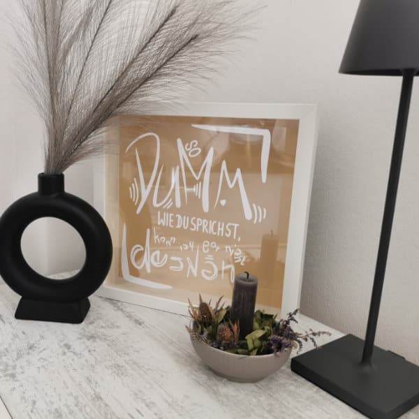 Dumm denken | SVG, DXF & PNG Plotterdatei, Laserdatei - Sewando