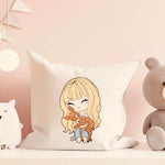 Stickdatei Mädchen mit Reh – niedliches Motiv für Kinder, Kleidung & Geschenke - Sewando