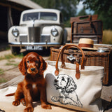 Stickdatei Irish Setter Welpe "Tabsy" - realistisch - FÜR HELLE STOFFE