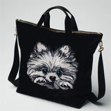 Stickdatei Applikation Pomeranian "Lou" - realistisch - FÜR HELLE & DUNKLE STOFFE