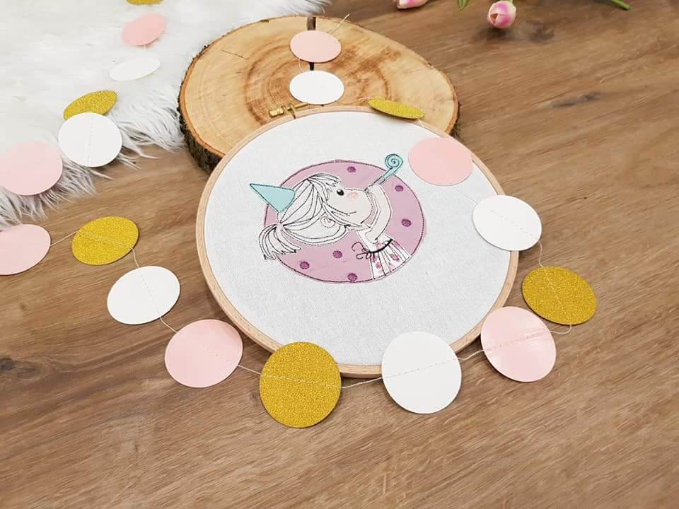 Stickdatei - Partygirl Button - Sewando