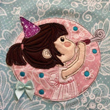 Stickdatei - Partygirl Button - Sewando