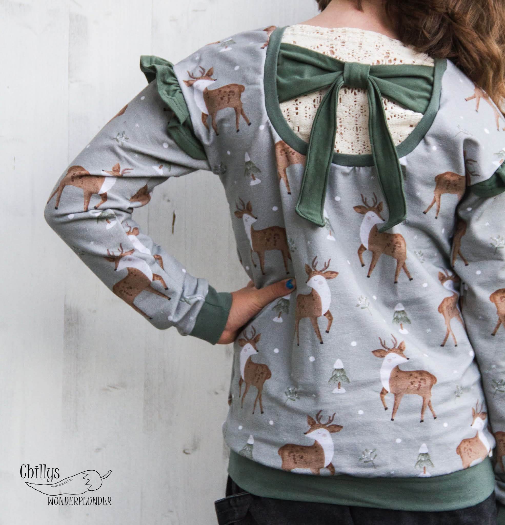 E-Book Schleifenpulli Gr. 104 - 140 Schnittmuster - Sewando