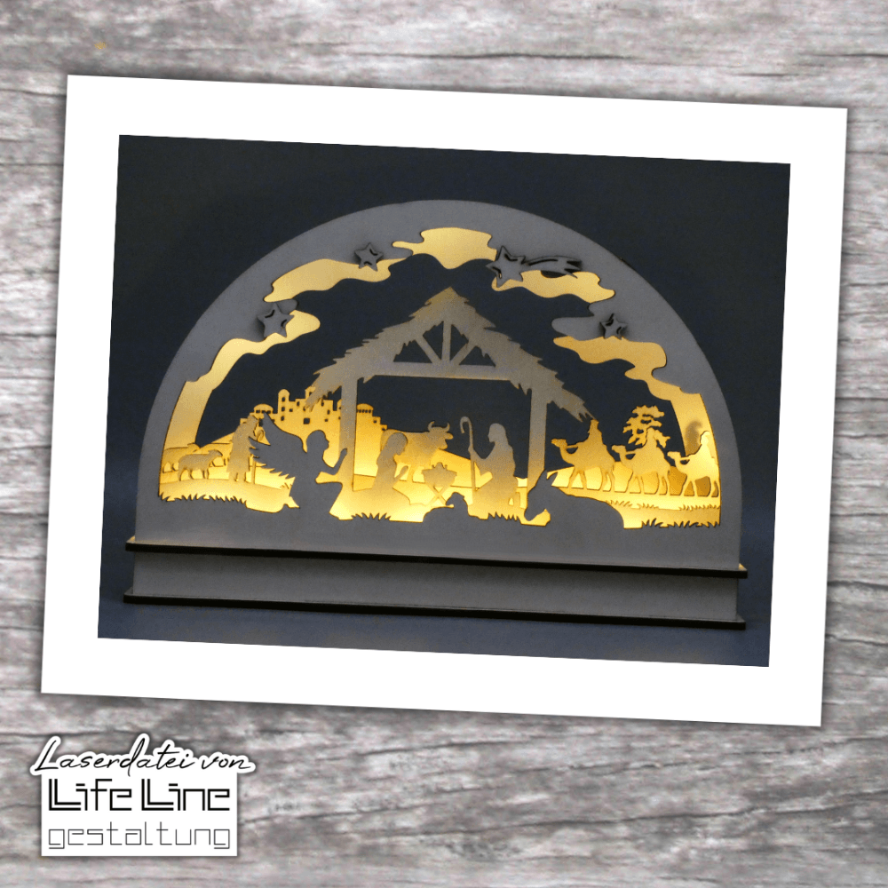 Lasercut-Datei SCHWIBBOGEN KRIPPE svg - Sewando