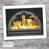 Lasercut-Datei SCHWIBBOGEN WEIHNACHTSDORF svg - Sewando