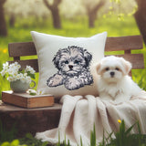Stickdatei Applikation Shih Tzu "Lesley"  - realistisch - FÜR HELLE & DUNKLE STOFFE