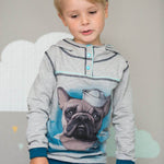 Big Swoodie Troyer, Hoodie, Knopfpullover für 105cm-140cm Körpergröße - Sewando