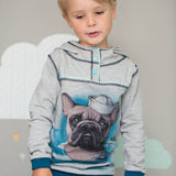 Big Swoodie Troyer, Hoodie, Knopfpullover für 105cm-140cm Körpergröße - Sewando