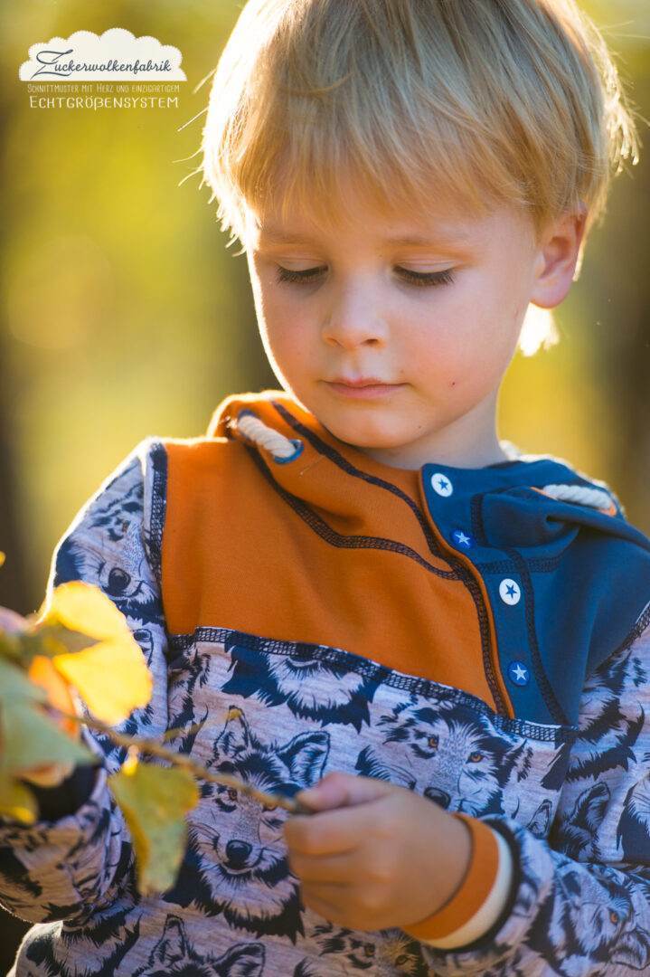 Big Swoodie Troyer, Hoodie, Knopfpullover für 105cm-140cm Körpergröße - Sewando