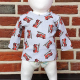 Schnittmuster Fin – Babyshirt mit Knopfleiste aus Jersey Gr. 44-98 - Sewando