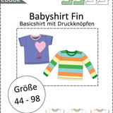 Schnittmuster Fin – Babyshirt mit Knopfleiste aus Jersey Gr. 44-98 - Sewando