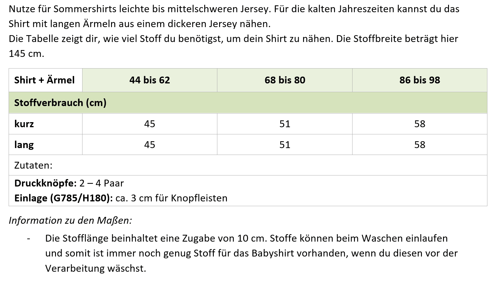 Schnittmuster Fin – Babyshirt mit Knopfleiste aus Jersey Gr. 44-98 - Sewando
