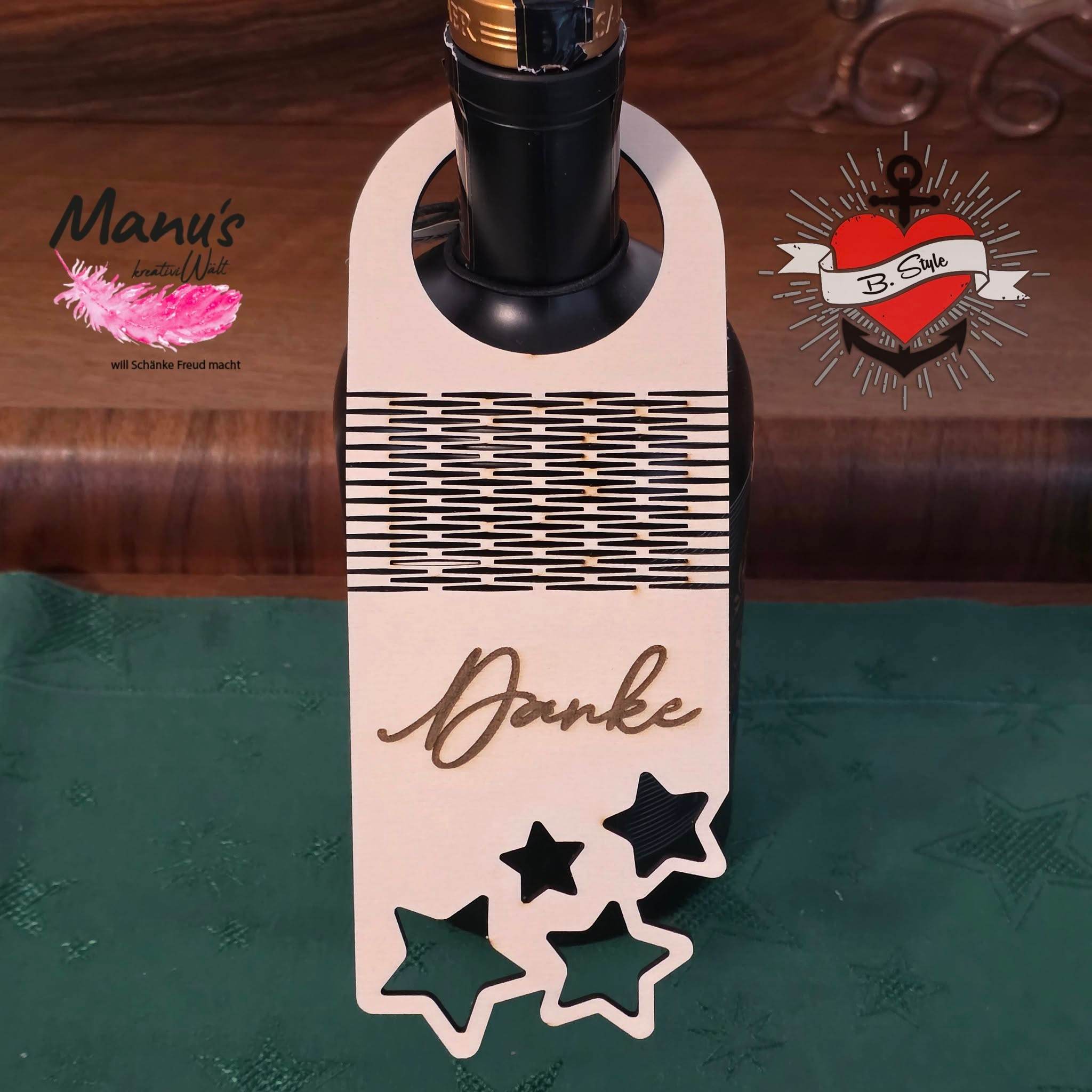 *Flaschenanhänger* Laser- und Plotterdatei - Sewando