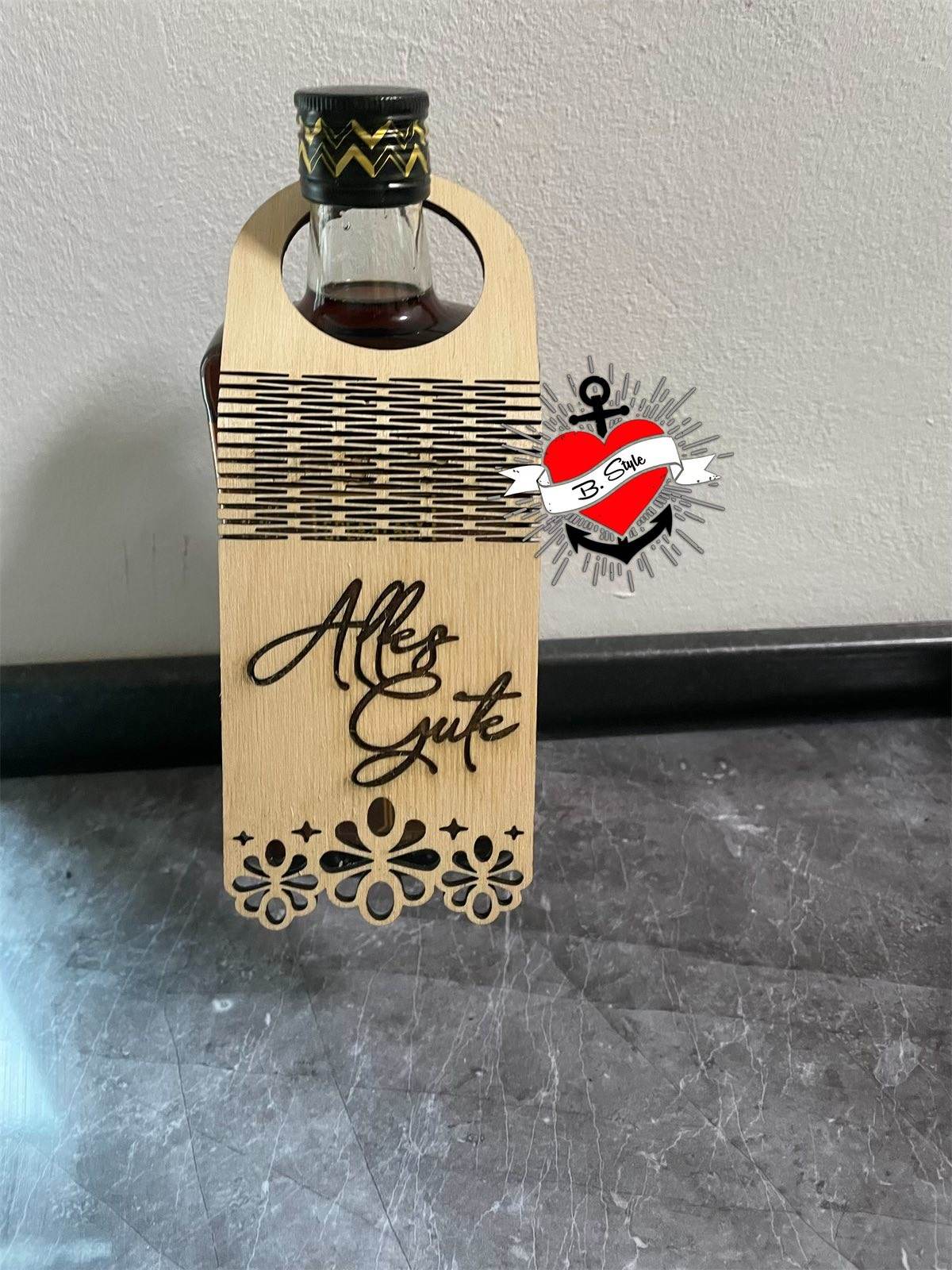 *Flaschenanhänger* Laser- und Plotterdatei - Sewando