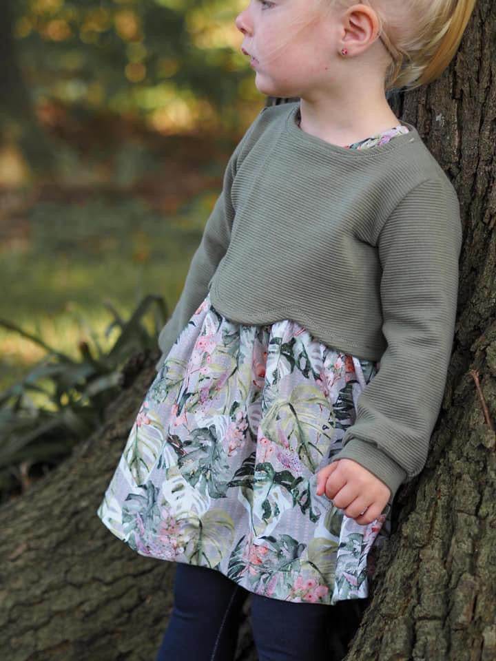 Schnittmuster Curved Crop Top inkl. Unterkleid BEAMER Version -Gr. 86-164 : - Sewando