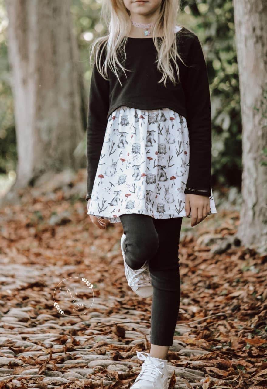 Schnittmuster Curved Crop Top inkl. Unterkleid BEAMER Version -Gr. 86-164 : - Sewando