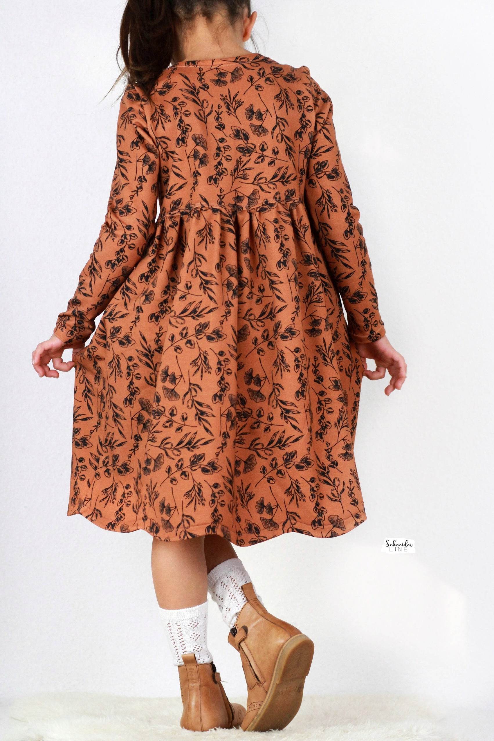 Schnittmuster Curved Dress - Kleid BEAMER Version - Gr. 86 - 164 - Sewando