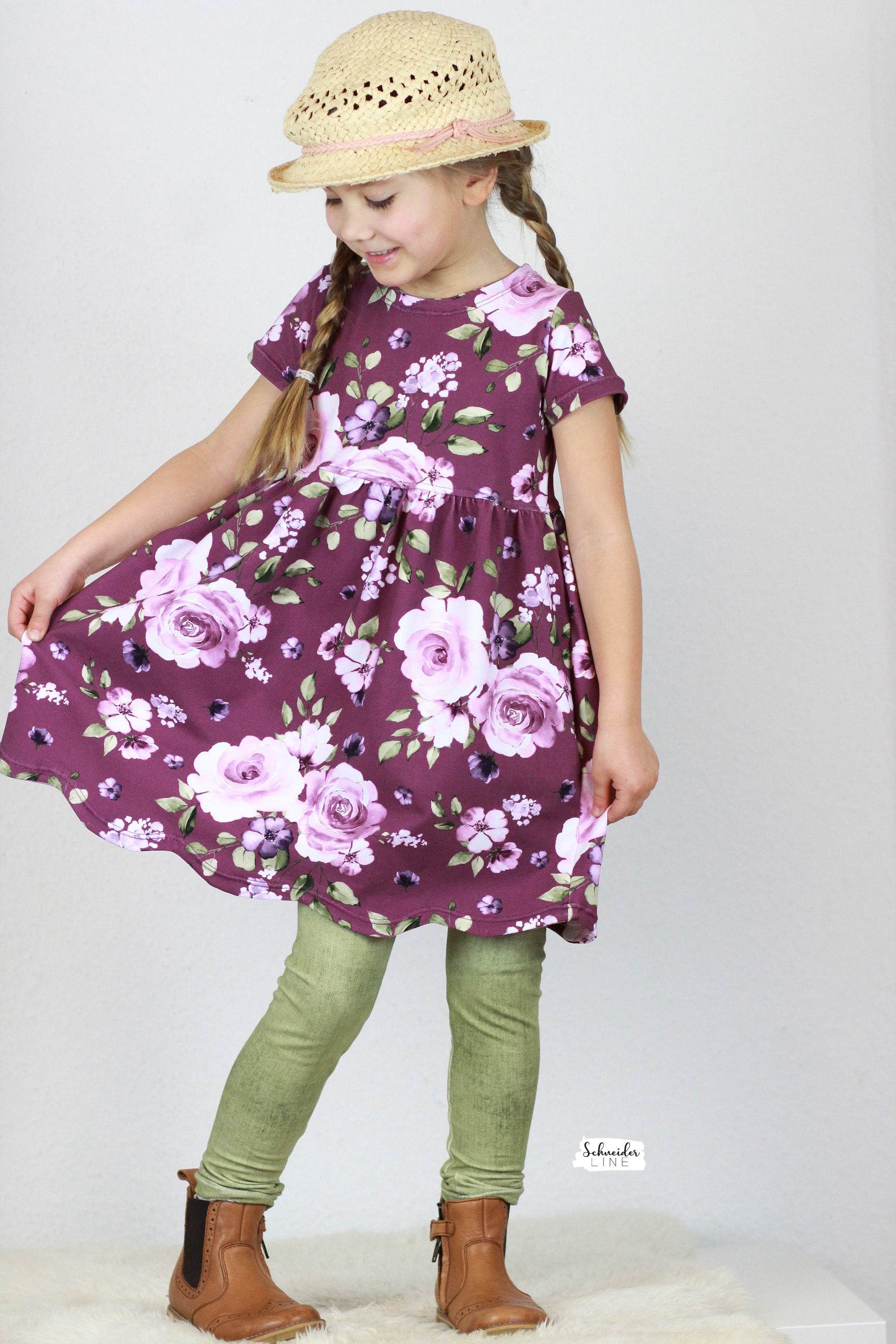 Schnittmuster Curved Dress - Kleid BEAMER Version - Gr. 86 - 164 - Sewando