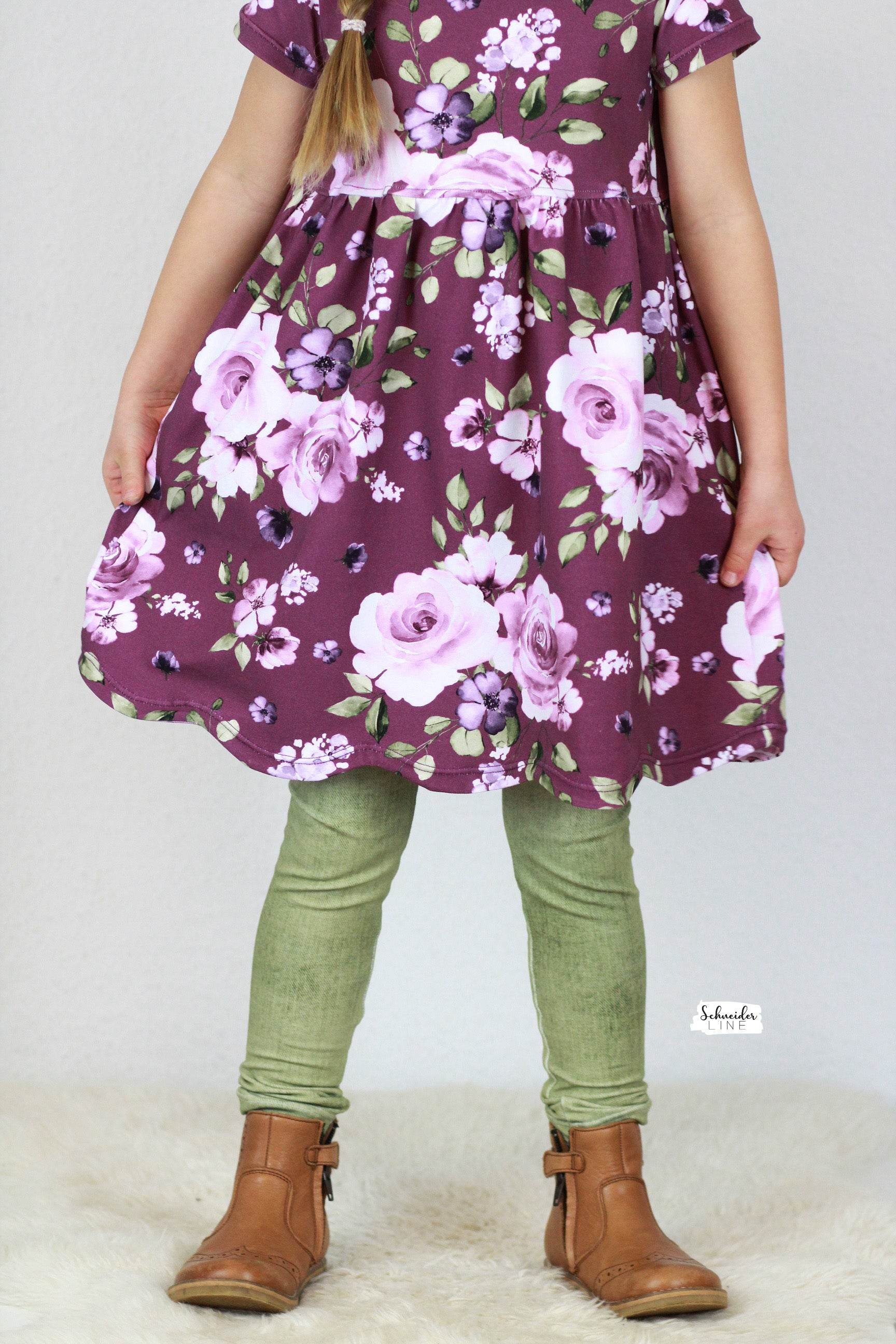 Schnittmuster Curved Dress - Kleid BEAMER Version - Gr. 86 - 164 - Sewando