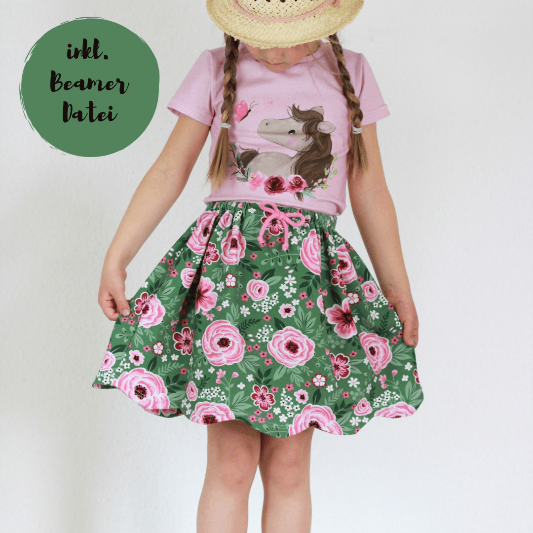 Schnittmuster Curved Skirt - Rock BEAMER Version - Gr. 86 - 164 - Sewando