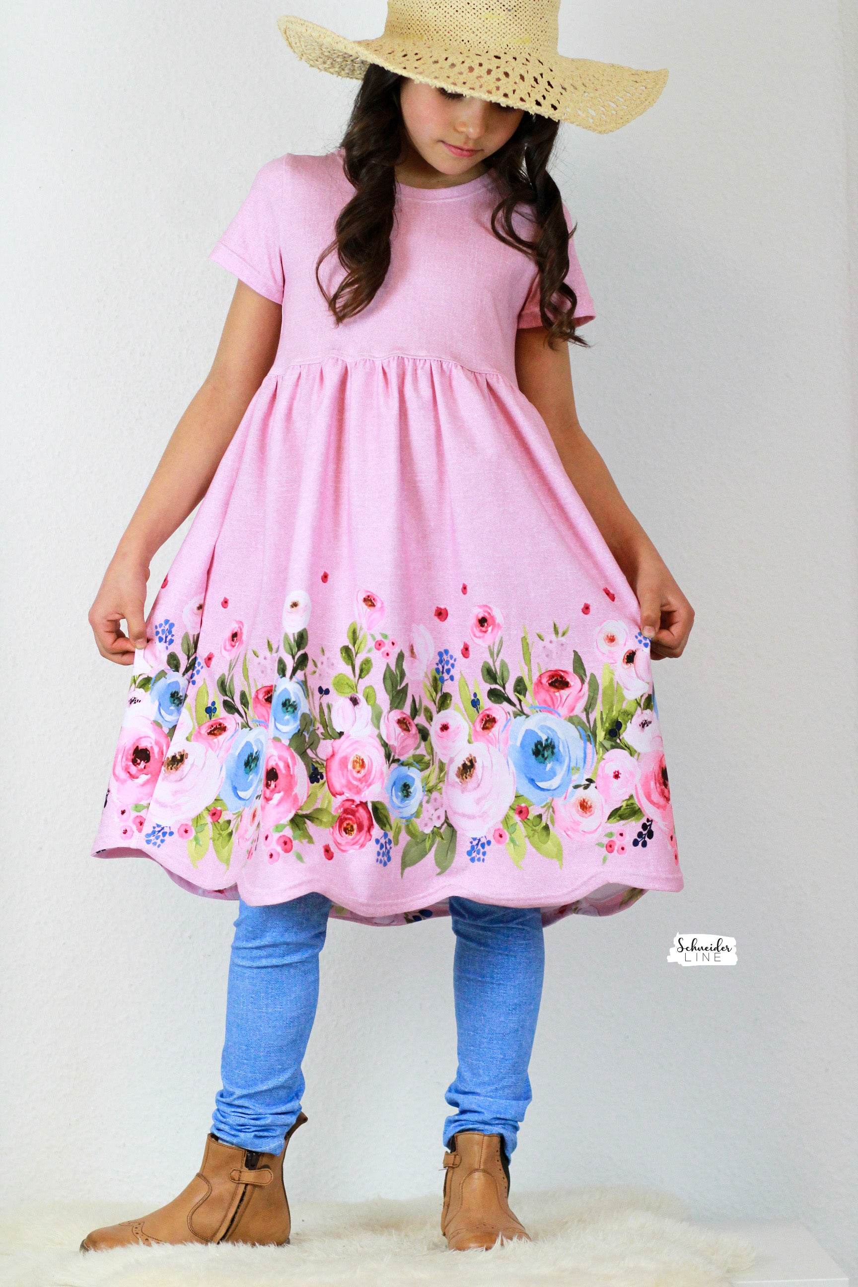 Schnittmuster Curved Dress - Kleid BEAMER Version - Gr. 86 - 164 - Sewando