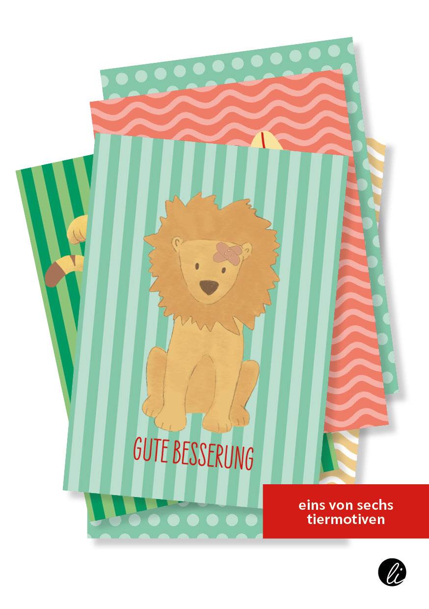 Löwe „Gute Besserung“ – Digitales Karten-Design - Sewando