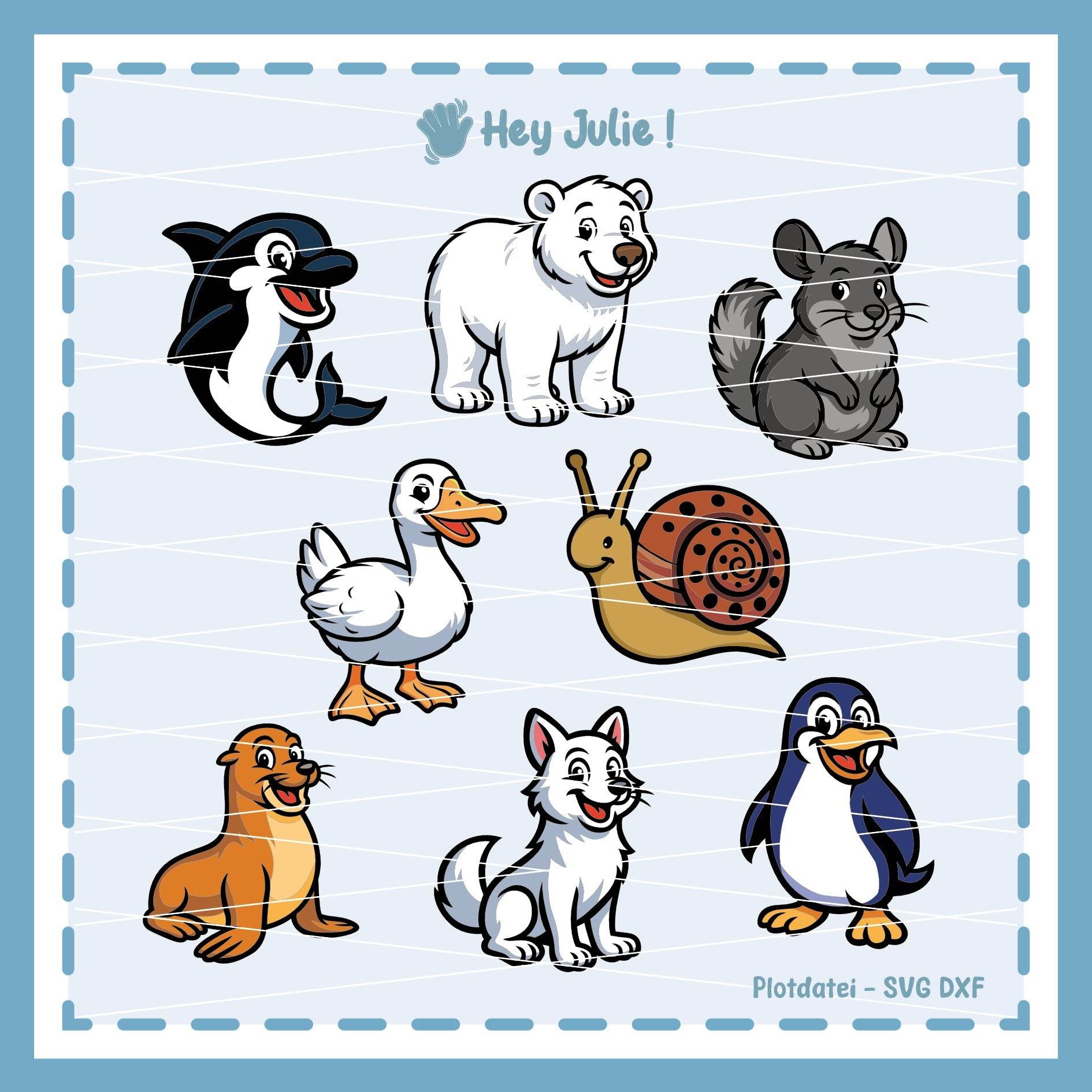 Plotterdatei Friendlie Comics - Sewando