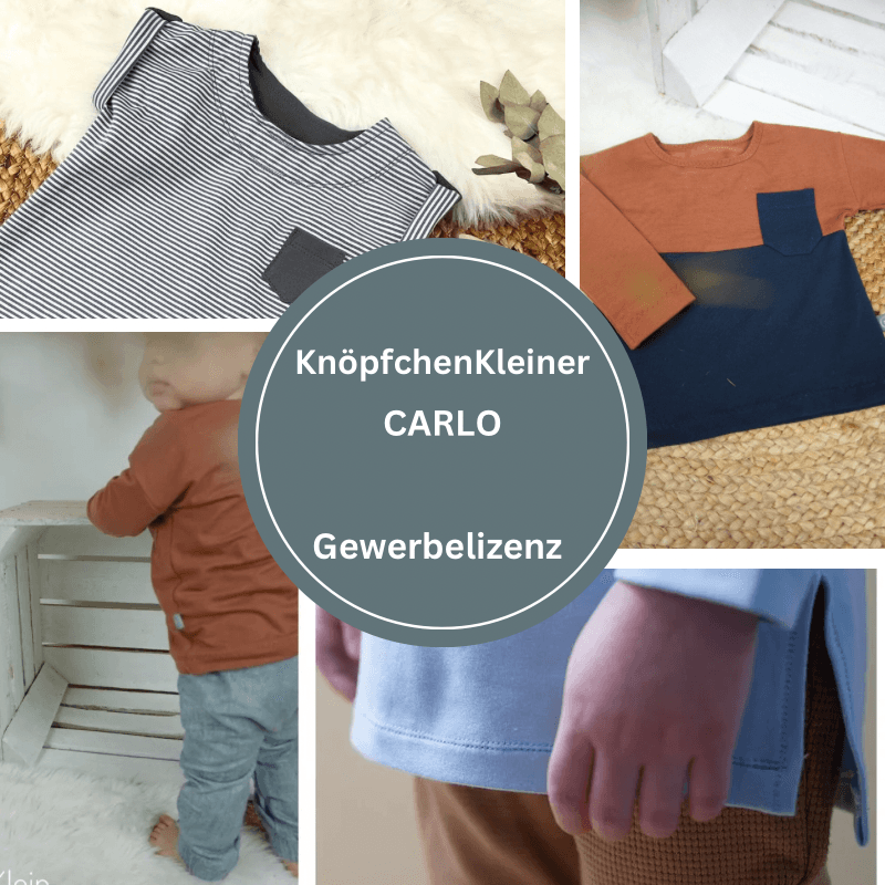Gewerbelizenzfür das Schnittmuster KK. CARLO von KnöpfchenKlein, unbegrenzt - Sewando
