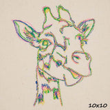 Stickdatei Giraffe Scribble in 5 Größen ab 10x10cm bis 18x30cm - Sewando