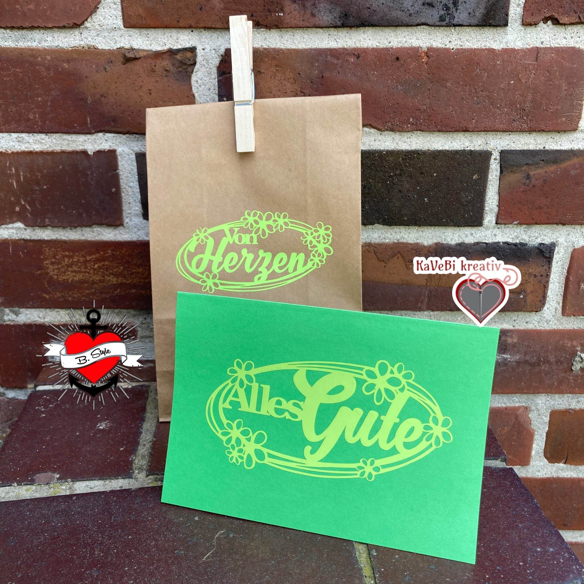 *Glückwünsche* Laser- und Plotterdatei - Sewando