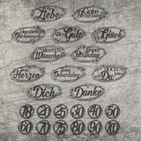 *Glückwünsche* Laser- und Plotterdatei - Sewando