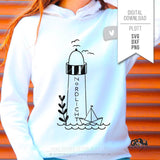 Leuchtturm Nordlicht Plotterdatei - Sewando