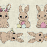 Stickdatei Hase 5 Schlüsselanhänger Set 2513 - Sewando