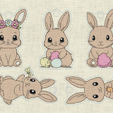 Stickdatei Hase 5 Schlüsselanhänger Set 2513 - Sewando