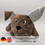 Hase Wendekuscheltier Krempeltier Level 1 - Nähanleitung und Schnittmuster - Sewando