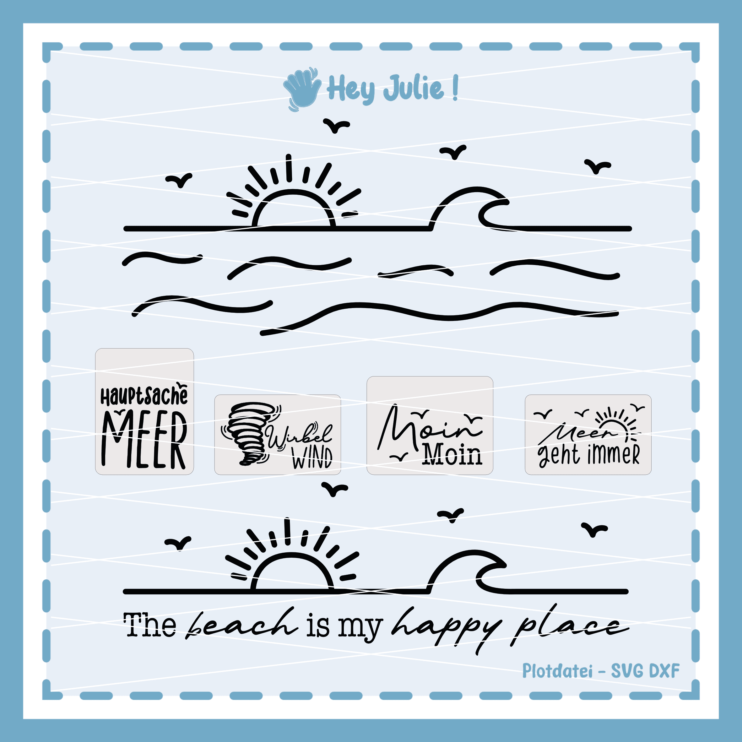 Plotter- und Laserdatei Hauptsache Meer - Sewando
