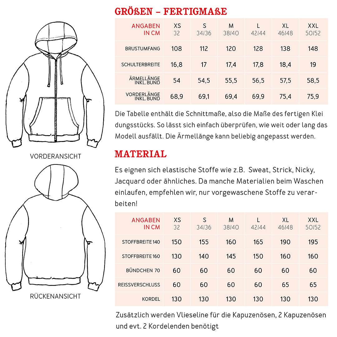 Jacke FRAU LOU | Schnittmuster XS-XXL : - Sewando