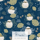 Nahtloses Muster | Stoffmuster Little Dinosaur | Dots Grün | 25x25cm - Sewando