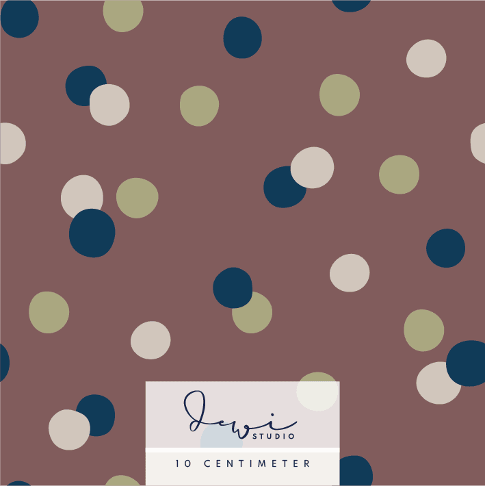 Nahtloses Muster | Stoffmuster Little Dinosaur | Dots Pflaume | 25x25cm - Sewando