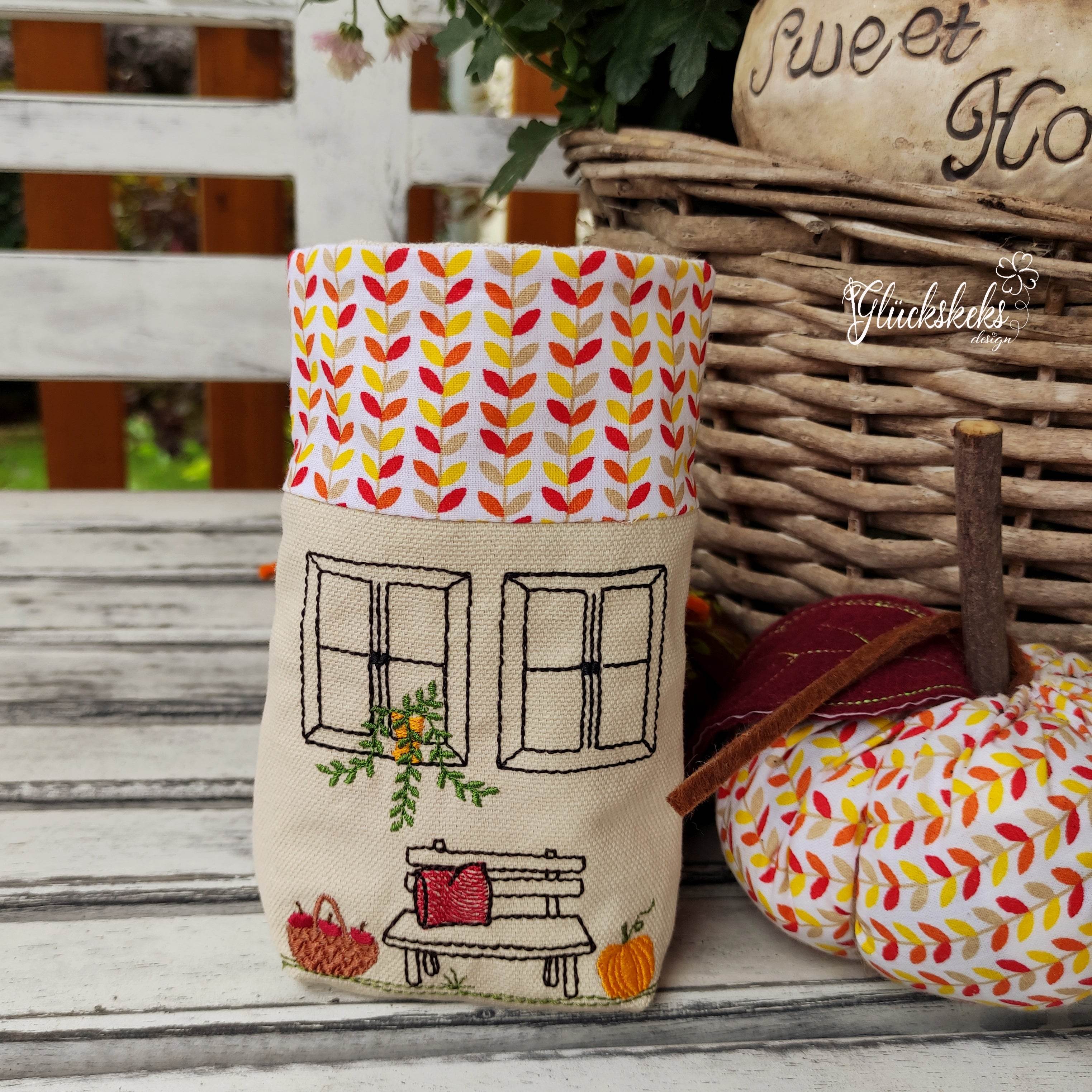 Lichterbeutel Herbst Häuser Haus Garten - Sewando