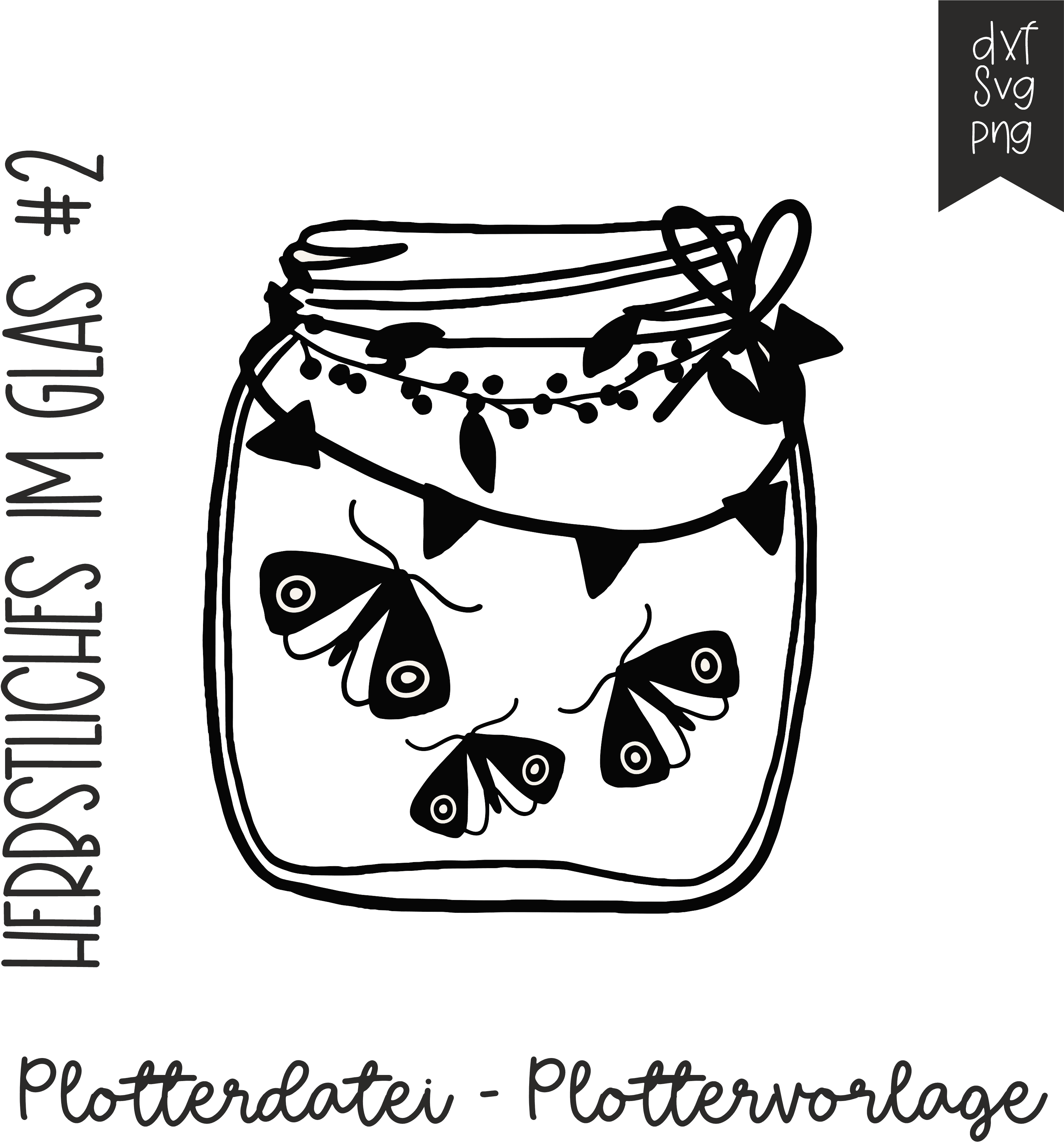 Plotterdatei Herbstliches im Glas #2 - Sewando